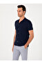 Navy Blue Regular Fit Short Sleeve Knitwear Cardigan 50300812-Vr033 - 3
