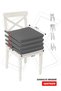 4-Piece Chair Cushion 40X40 Lace-Up Water Repellent Washable Zippered Balcony Garden Set Anthracite - 3