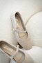 Desni Banded Genuine Leather Suede Ballerinas Beige