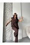 Oversize Tie Blazer Jacket & High Waist Trousers Suit – Suit Elegance - 4