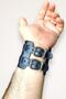 Double Buckle Wide Janissary Ottoman Men's Leather Bracelet B30 - 8