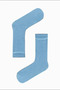Ice Blue Plain Patternless Socket Socks - 2