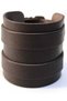 Double Buckle Wide Janissary Ottoman Men's Leather Bracelet B30