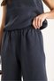 Women's Smoked V-Neck Strap Blouse Palazzo Pants Bottom-Top Set 3142 60283115 - 6