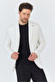 Zevos Men's Ecru Linen Blended Unlined Sports Blazer Jacket - 7