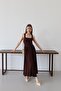 Women's Square Neck Thick Strap Design Dress - 4