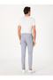 Light Blue Slim Fit Seersucker Waist Lace-Up Sports Pants 50305618-Vr003 - 4