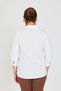 Embroidered Button Plus Size Three Quarter Sleeve Shirt - Stylish and Elegant Design - 6