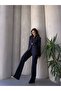 Women's New Season Gold Button Detailed Blazer Jacket and Trousers Set - 3