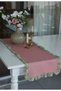 Runner Pink Floral Vintage Ruffled 40X130Cm Duck Linen - 3