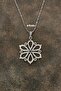 7 Chakra Stone Necklace with Flower Motif 236-C4 - 4