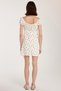 Women's Standard Fit Lacing Detailed Seersucker Square Neck Mini Dress - 5