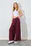 Pleated Wide Leg Trousers - Burgundy |   Ek100661646 - 6