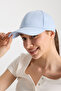 Women's Baby Blue Basic Adjustable Baseball Cap with Velcro Back