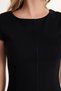 Women's Standard Fit Short Sleeve U Neck Black Dress - 3