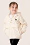 Girl's Combed Cotton Lined Hooded Seasonal Raincoat with Pockets - 4