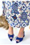 Lotta Blue Skin Heeled Shoes - 2