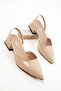 Nude Patent Leather Women's Classic Heeled Shoes 20318 - 4