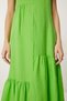 Women's Pistachio Green Flounce Long Ayrobin Dress Gk00021 - 5