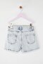 Mavi Kız Çocuk 1 Pamuk Kiraz Nakışlı Lastikli Denim Şort & Bermuda TKDSS25SR00036 - 5