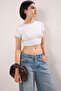 Koyu Kahverengi Kadın Mini Boy Oval Omuz Çanta TAKSS25OC00068 - 3