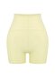 Sarı Toparlayıcı Örme Spor Şort/Kısa Tayt TWOSS21SR0545 - 5