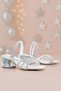 Judy Silver Stone Detailed Girl's Heeled Shoes