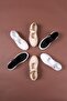 Beige Vesna Linen Buckle Detailed Elastic Shoes - 6