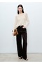 Openwork Knitted Boat Neck Sweater - 2