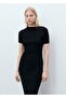 Rib Open Neck Midi Dress