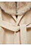 Wool Coat with Detachable Collar - 5