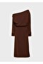 Asymmetrical Dress with Side Gathers - 3