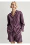 Two-Color Woven Striped Long Shirt