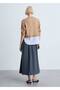 Combined Knit Pattern Sweater - 4