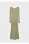 Ribbed Knitted Midi Dress - 3