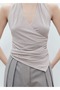 Halter neck double-breasted blouse - 7