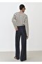 Striped Round Neck Sweatshirt - 4