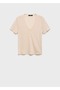 Linen T-shirt with V-neck - 3