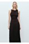 Combined Fabric Long Dress