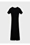 Rib Open Neck Midi Dress - 3