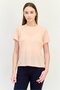 Women Sportswear Fit Short Sleeves Training T-shirt, Peach