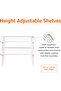 Stackable Metal Kitchen Storage Shelves, Set of 2 - White - 4