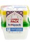 HD MICROWAVE CONTAINER 1000ML+500ML COLOR LID 5PCSX2 TWINPACK - 2