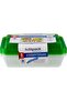 Clear Ribbed Rectangular Microwave Container 3-Compartment with Multicolour Lids, 5 Sets - 6