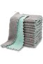 Dish towels microfiber cleaning cloth - 10 pack (green & grey)