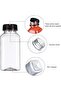 FUFU 12pcs 8oz Plastic Juice Bottles with Caps, Empty Clear Plastic Bottles Bulk with Black Tamper Evident Lids for Juicing, Smoothie and Other Drinks Beverage - 4