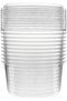Disposable PET, Clear, Food Storage, Deli Container Square 12 ounce with Lid, 10 Pieces