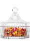 Tent Shaped Crystal Glass Dish with Lid