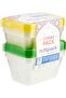 HD MICROWAVE CONTAINER 1000ML+500ML COLOR LID 5PCSX2 TWINPACK - 4
