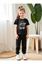 Kids 2pcs Graphic Print Short Sleeve T-Shirt and Jogger Pants